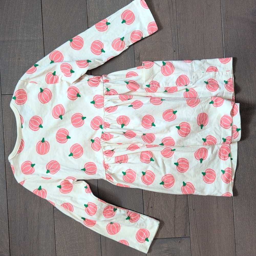 Hanna Andersson 3T Pumpkin Long Sleeve Playground Dress with Pockets - Picture 7 of 7